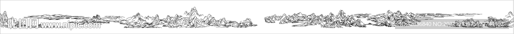 千里江山图线稿