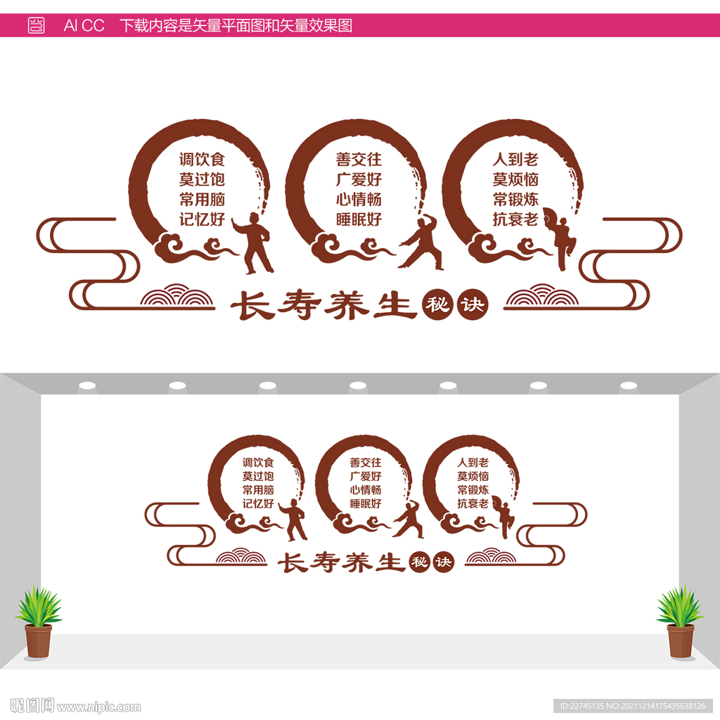 健康养生文化墙