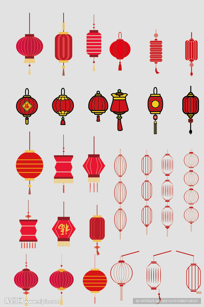 矢量中式古典灯笼