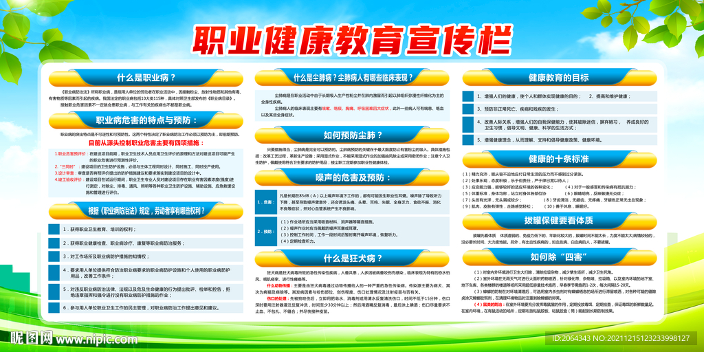 职业健康教育展板