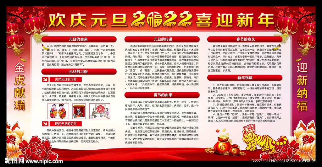 2022年元旦宣传栏