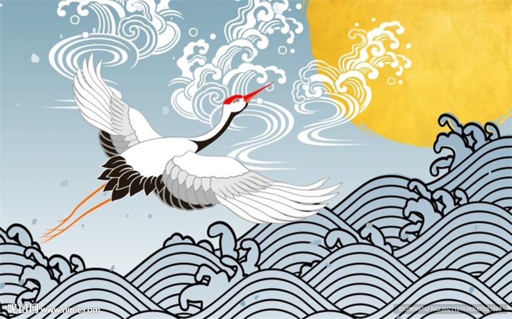 仙鹤背景