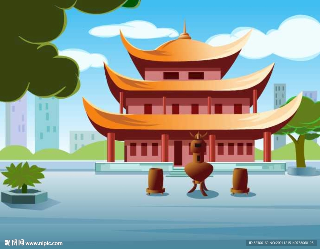 阁楼插画