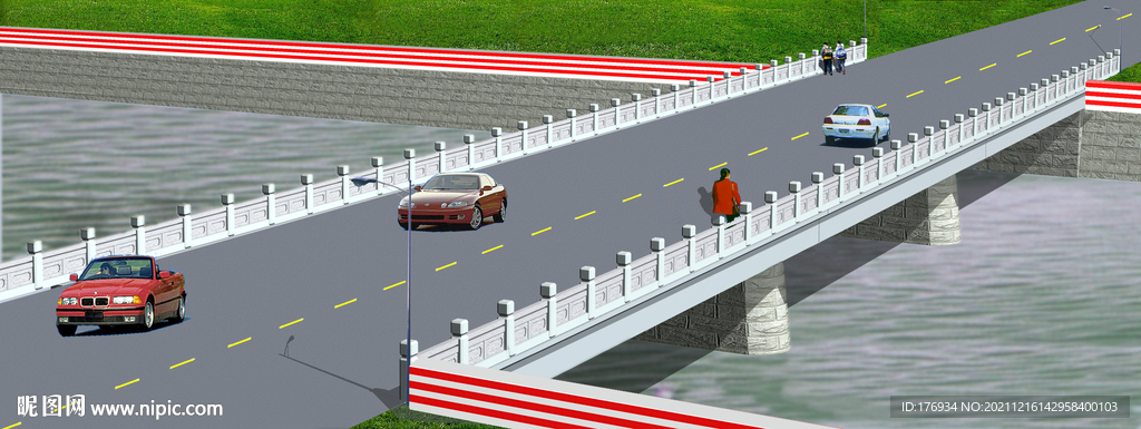道路桥梁设计效果图PSD