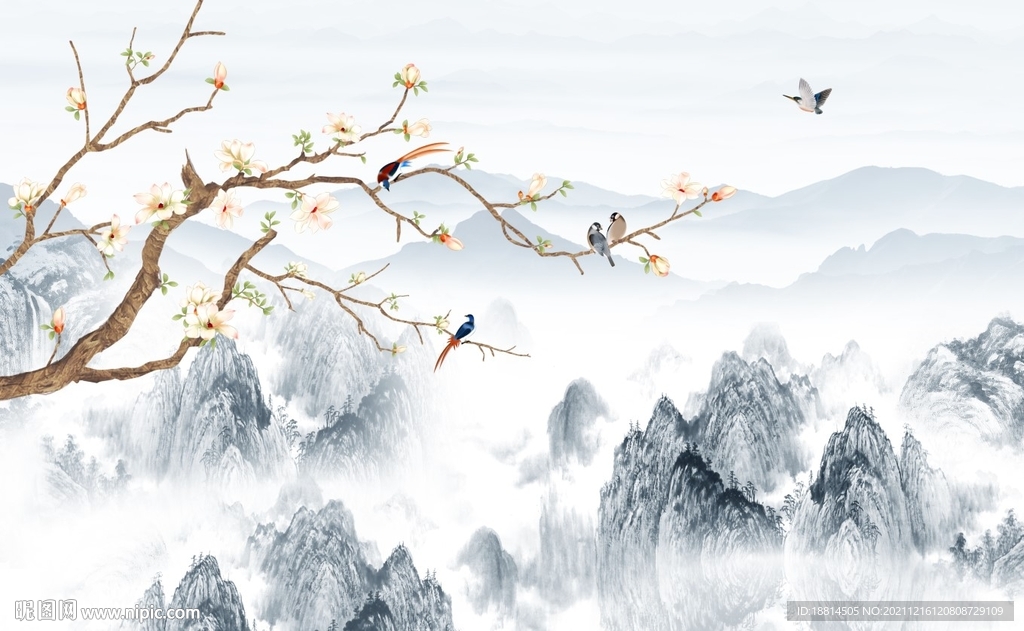 新中式电视背景墙