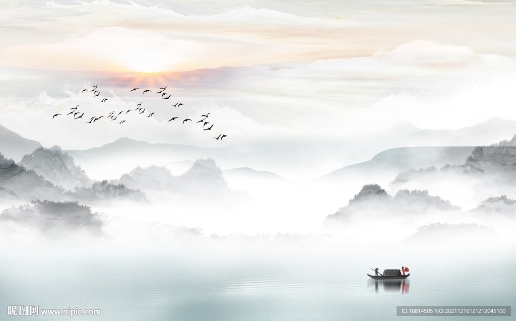 新中式电视背景墙