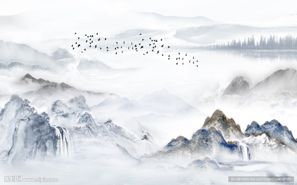 新中式电视背景墙