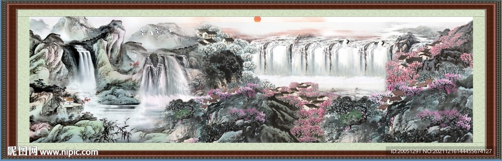 中堂山水画 