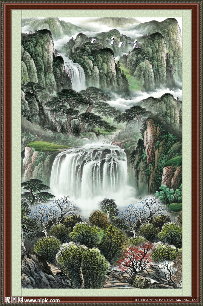 中堂山水画 