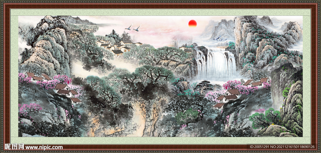 客厅山水画 