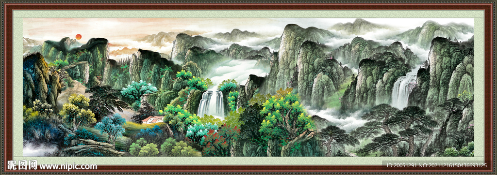 客厅山水画 