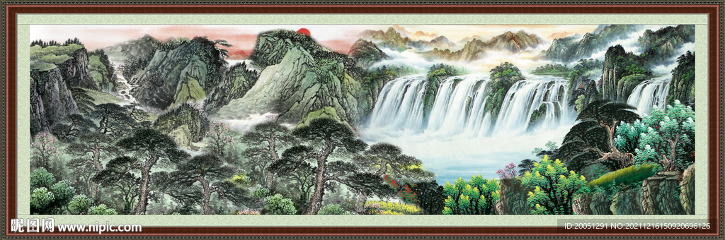 中堂山水画 