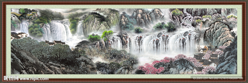 装饰山水画 