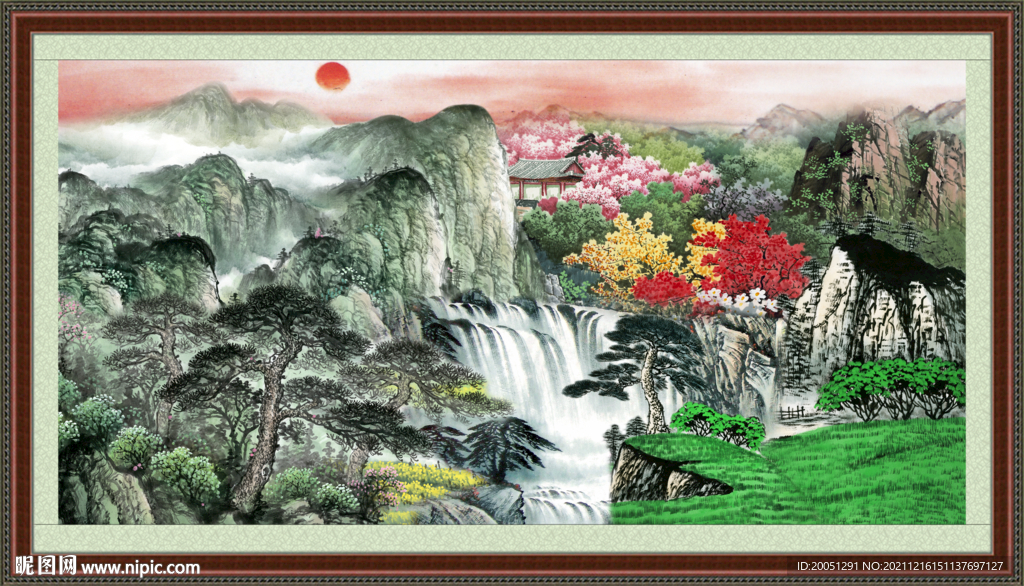 客厅山水画 