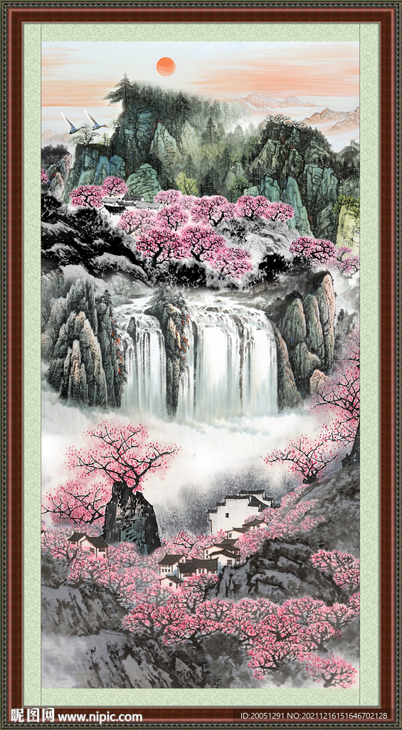 装饰山水画 
