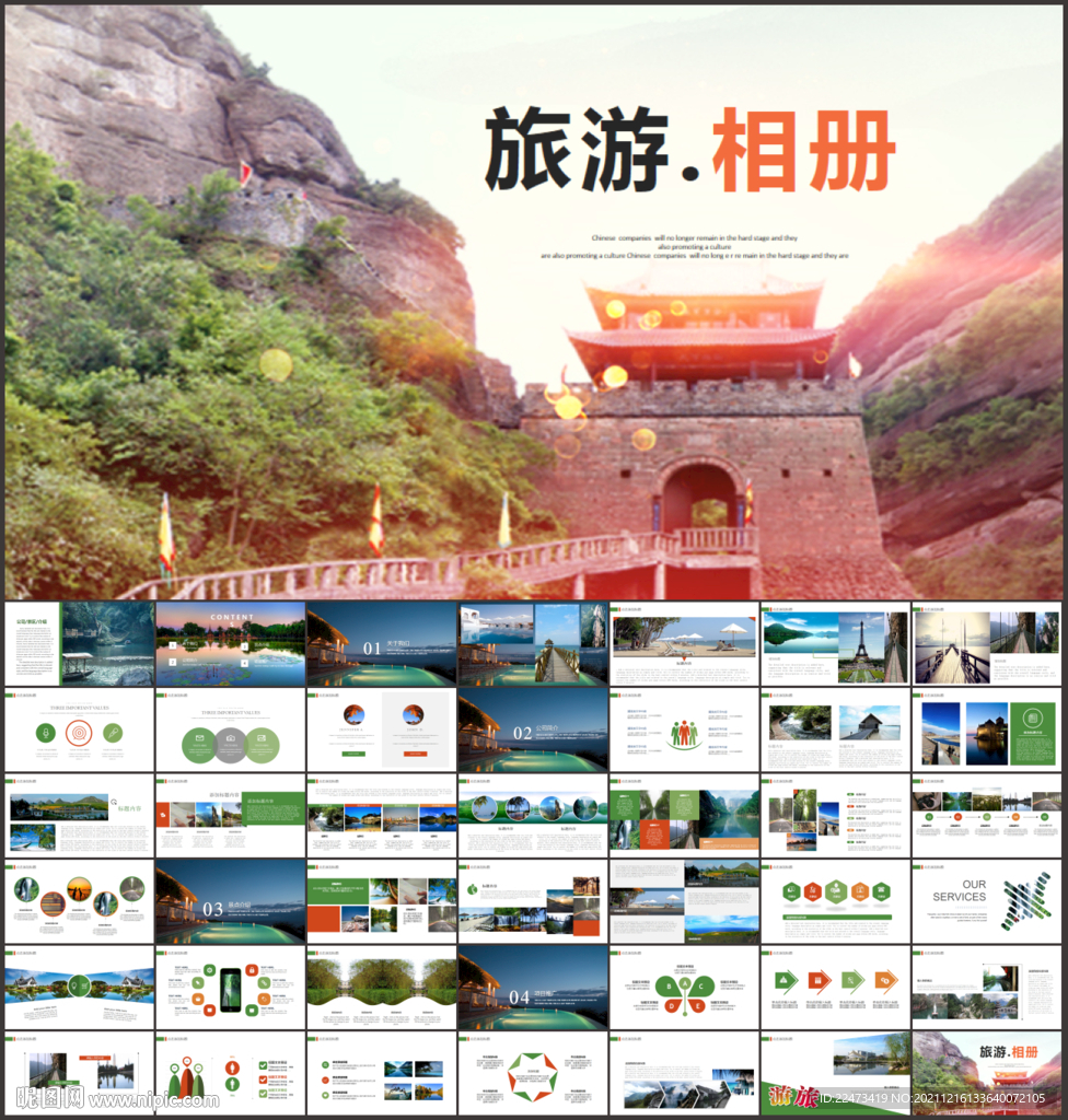 旅游相册PPT
