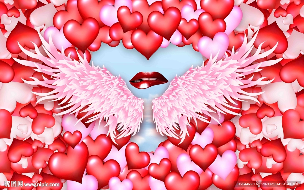 网红翅膀直播背景墙