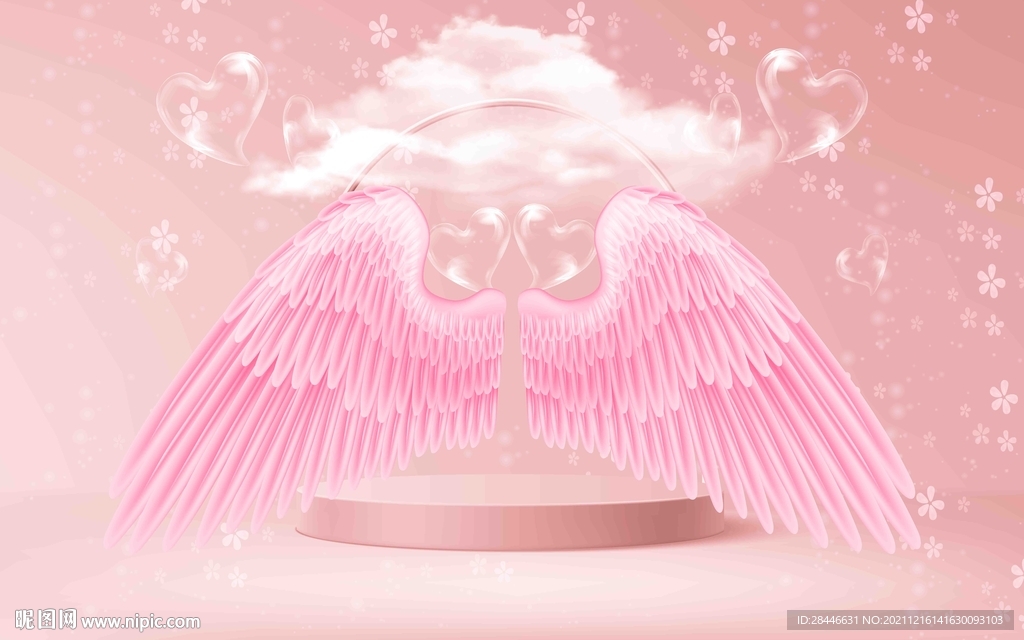 网红翅膀直播背景墙