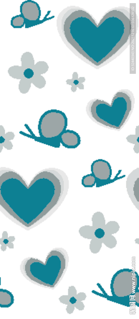 大牌  小碎花    心形