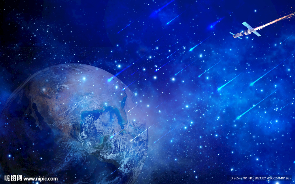 蓝色星空背景