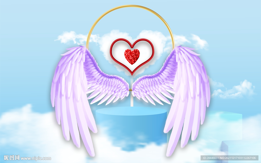 网红翅膀直播背景墙