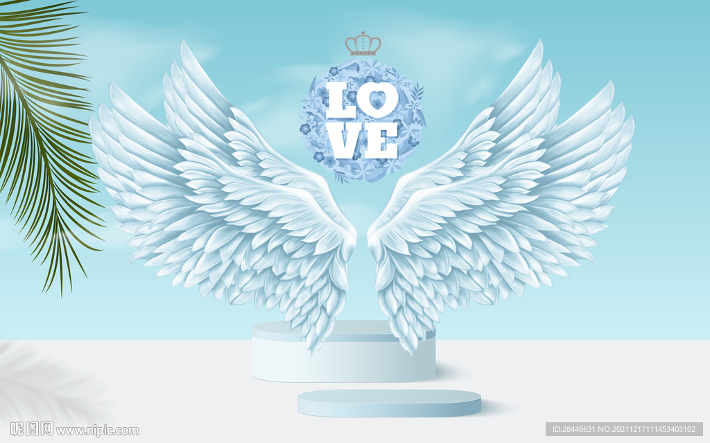 网红翅膀直播背景墙