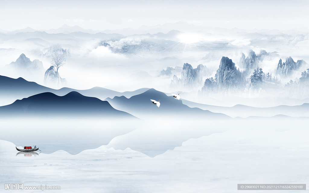 新品意境简约山水 TIF文件