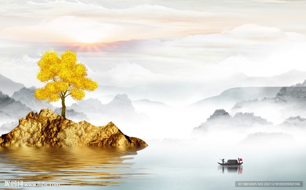 新中式电视背景墙