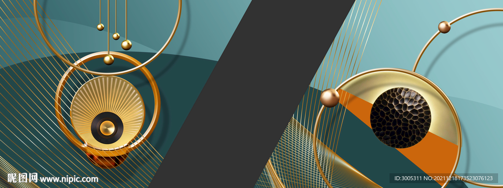 晶瓷画抽象圆球