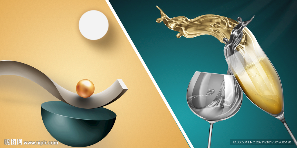 晶瓷画抽象画餐厅餐具