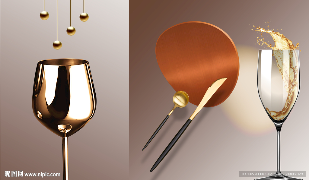 晶瓷画抽象画餐厅餐具