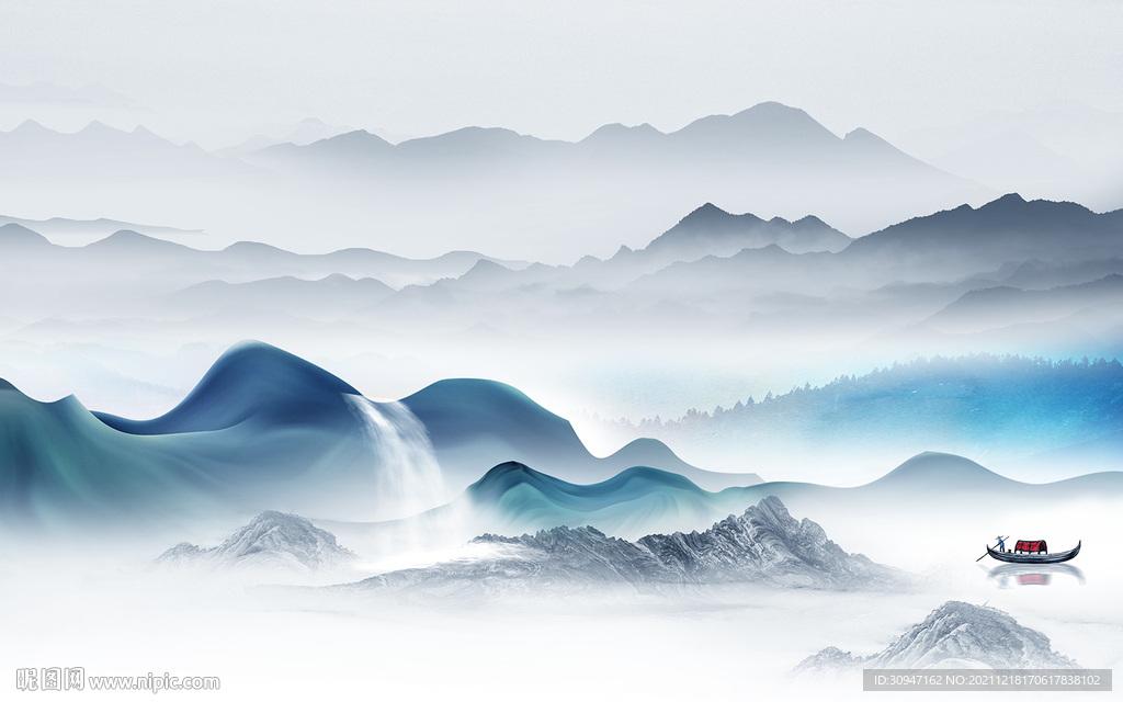 高清 现代意境山水 TIF分层