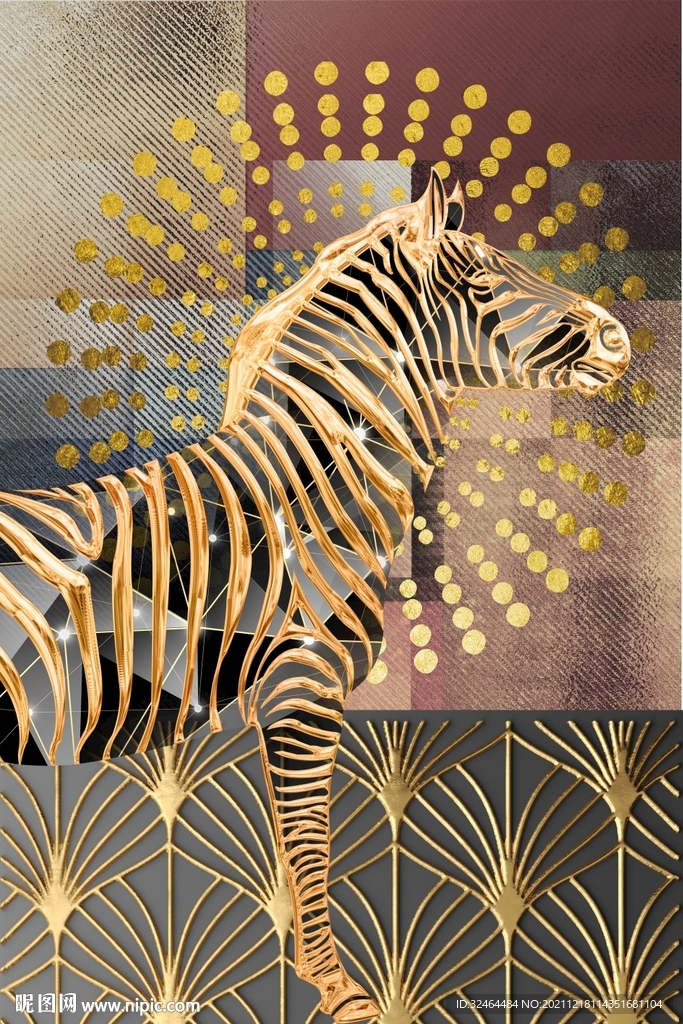 抽象斑马玄关