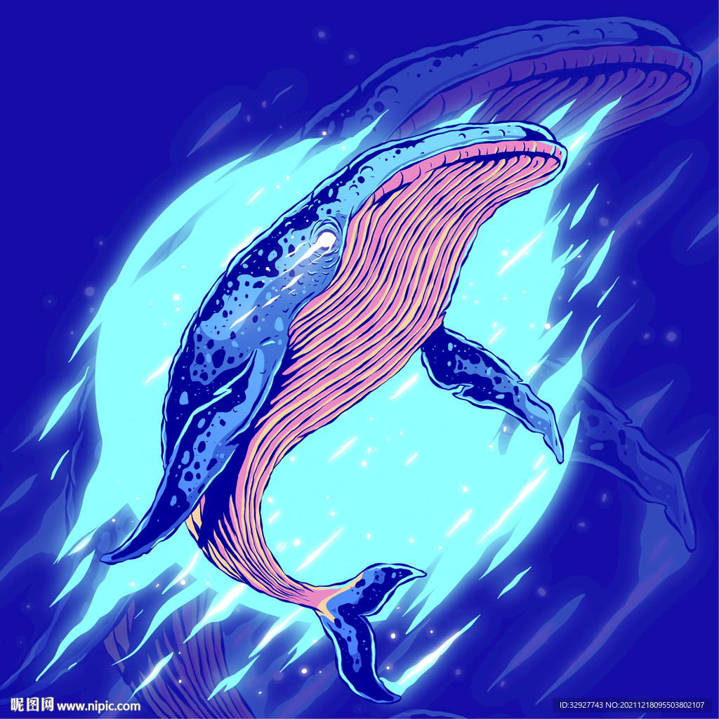 鲸鱼海报 动物 LOGO 