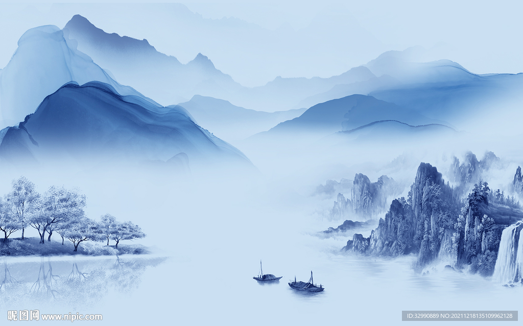 别墅爆款山水新画 TIF分层