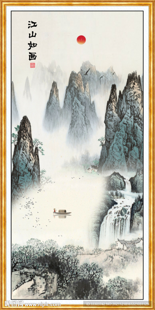 玄关山水画 