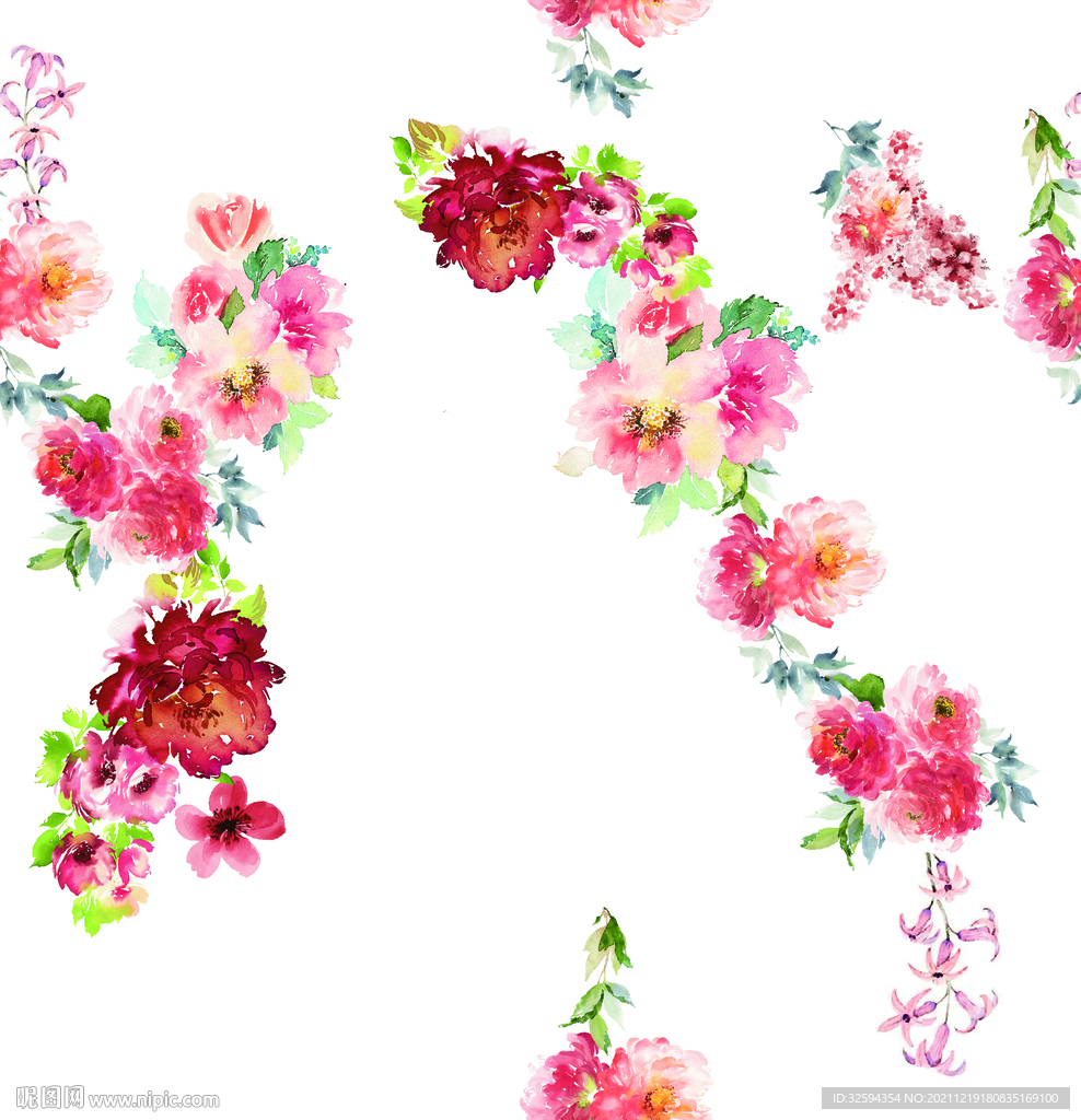 水彩花