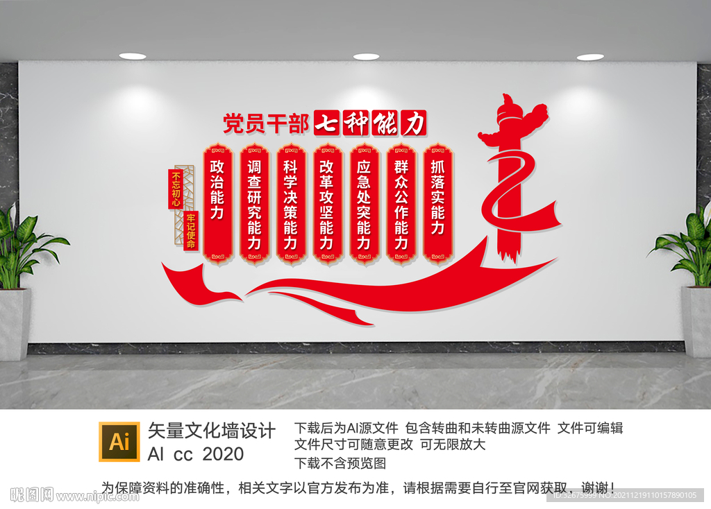 优秀党员七种能力文化墙