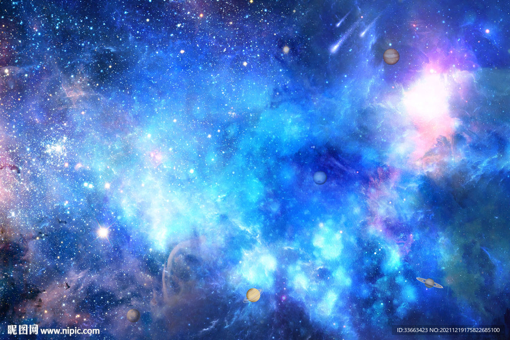星光璀璨太空背景