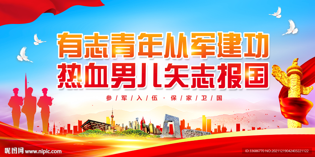 军营入伍海报