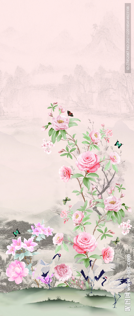 旗袍定位花