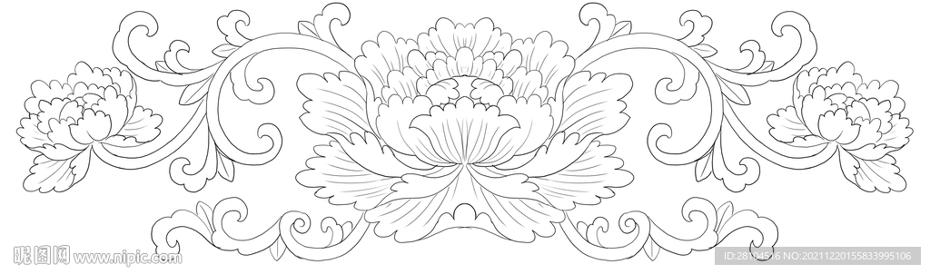 牡丹花纹