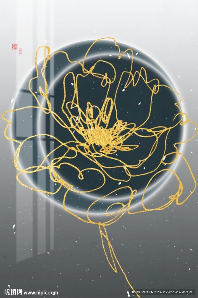 牡丹花装饰画