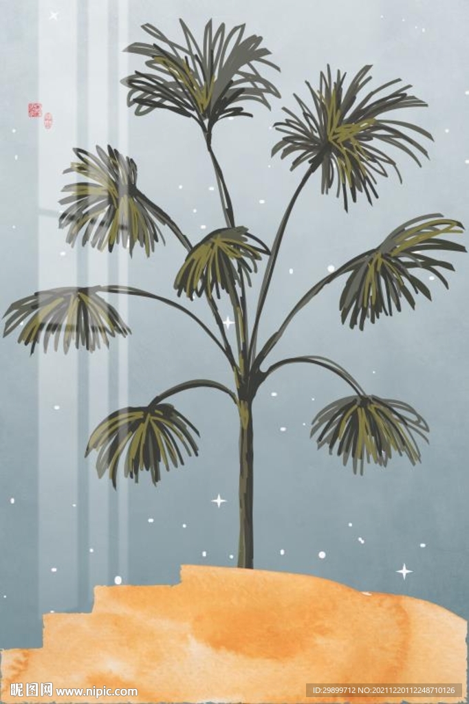 芭蕉树装饰画