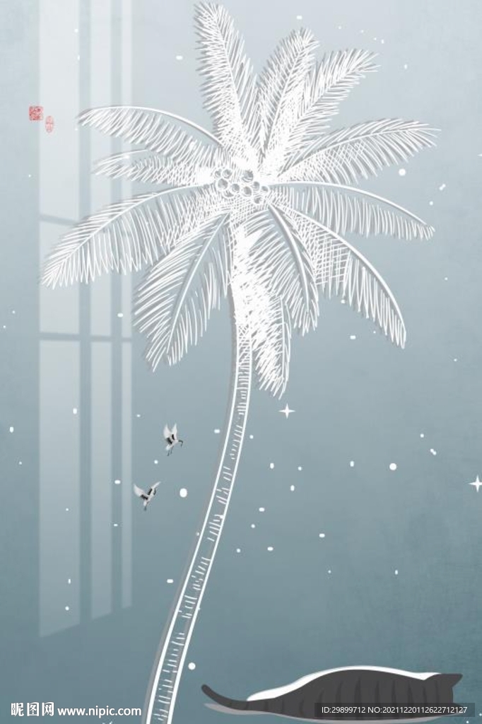 椰子树装饰画