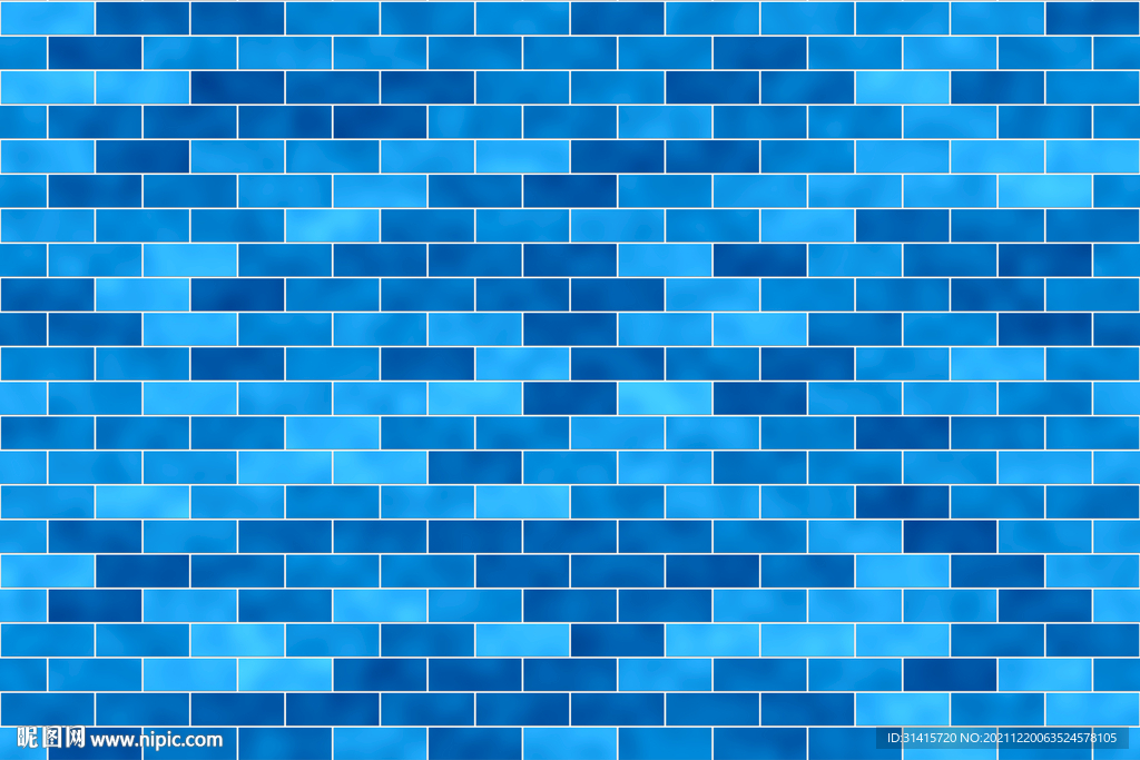 蓝色砖墙
