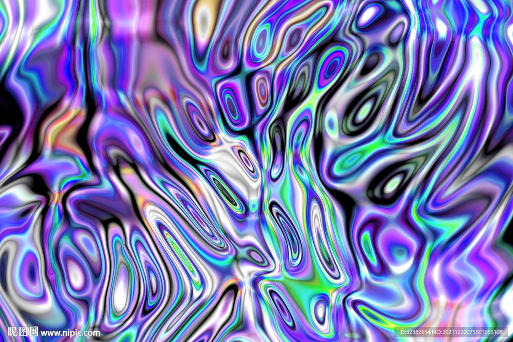 绚彩流体抽象艺术画