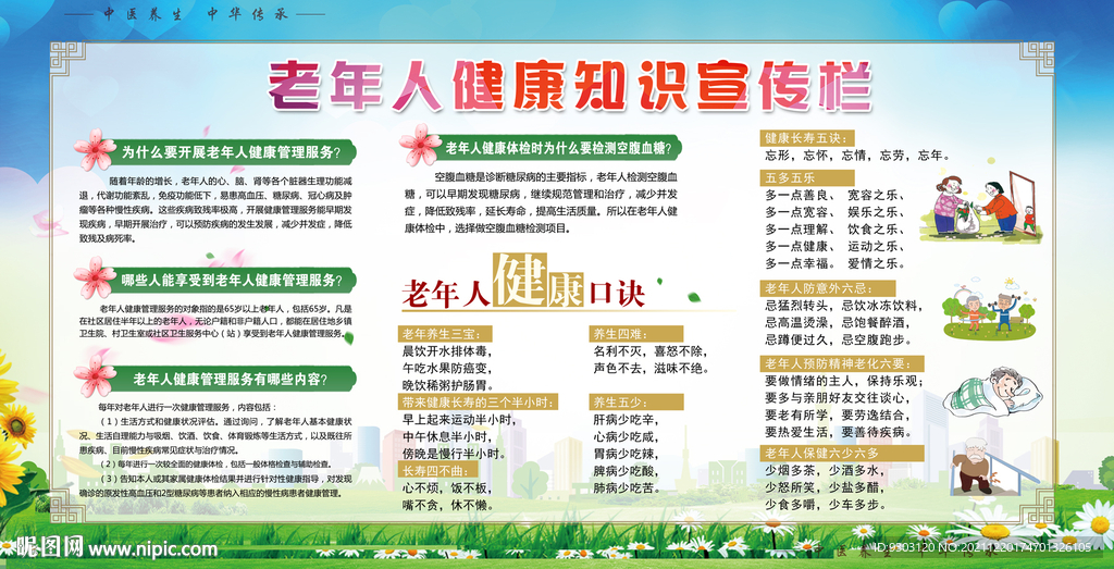 老年人中医养生宣传栏