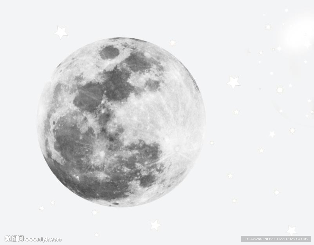 月亮 星球 星星 简约 卡通