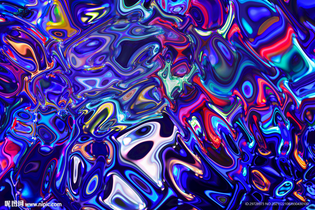 五彩斑斓流体艺术画